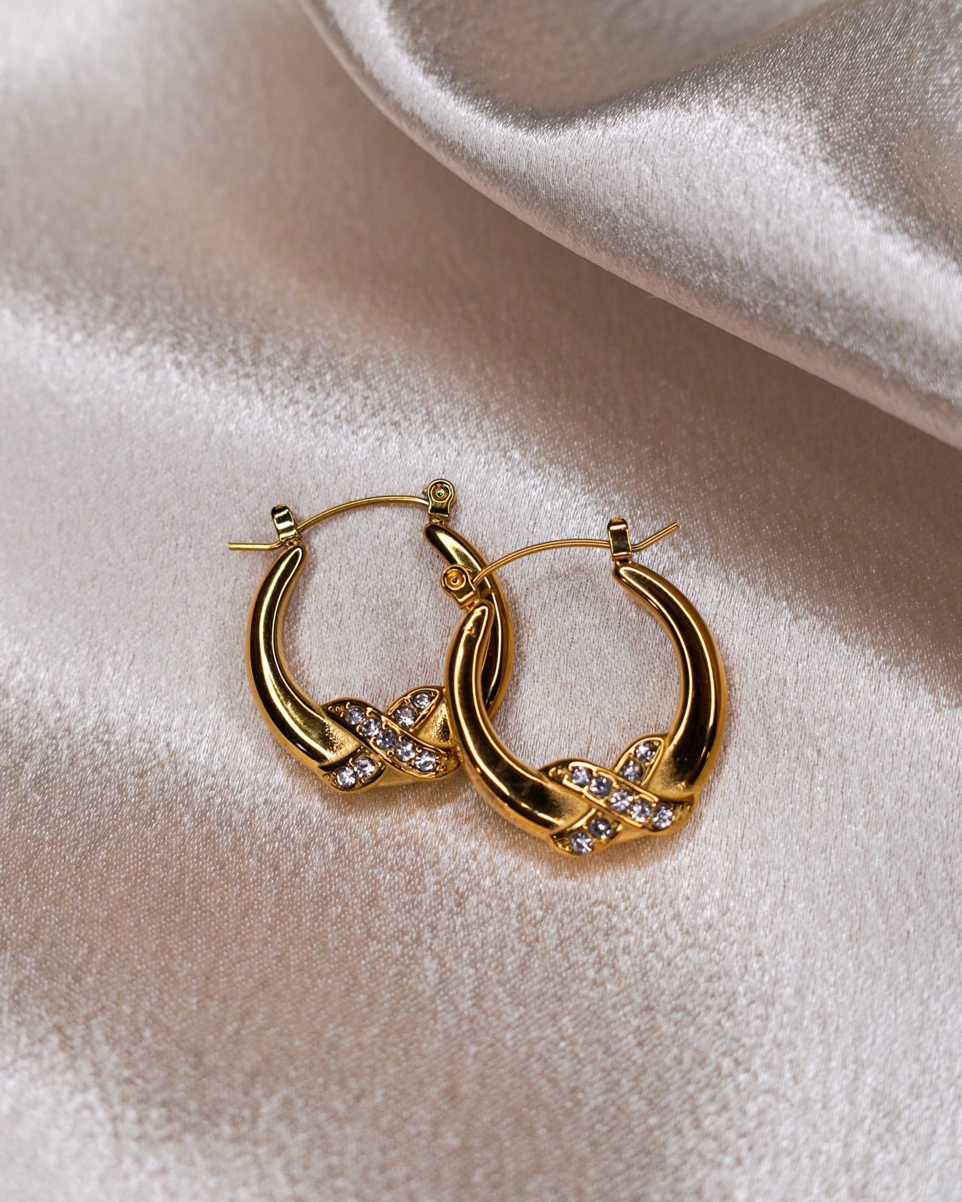 Chrissy Cross Hoops
