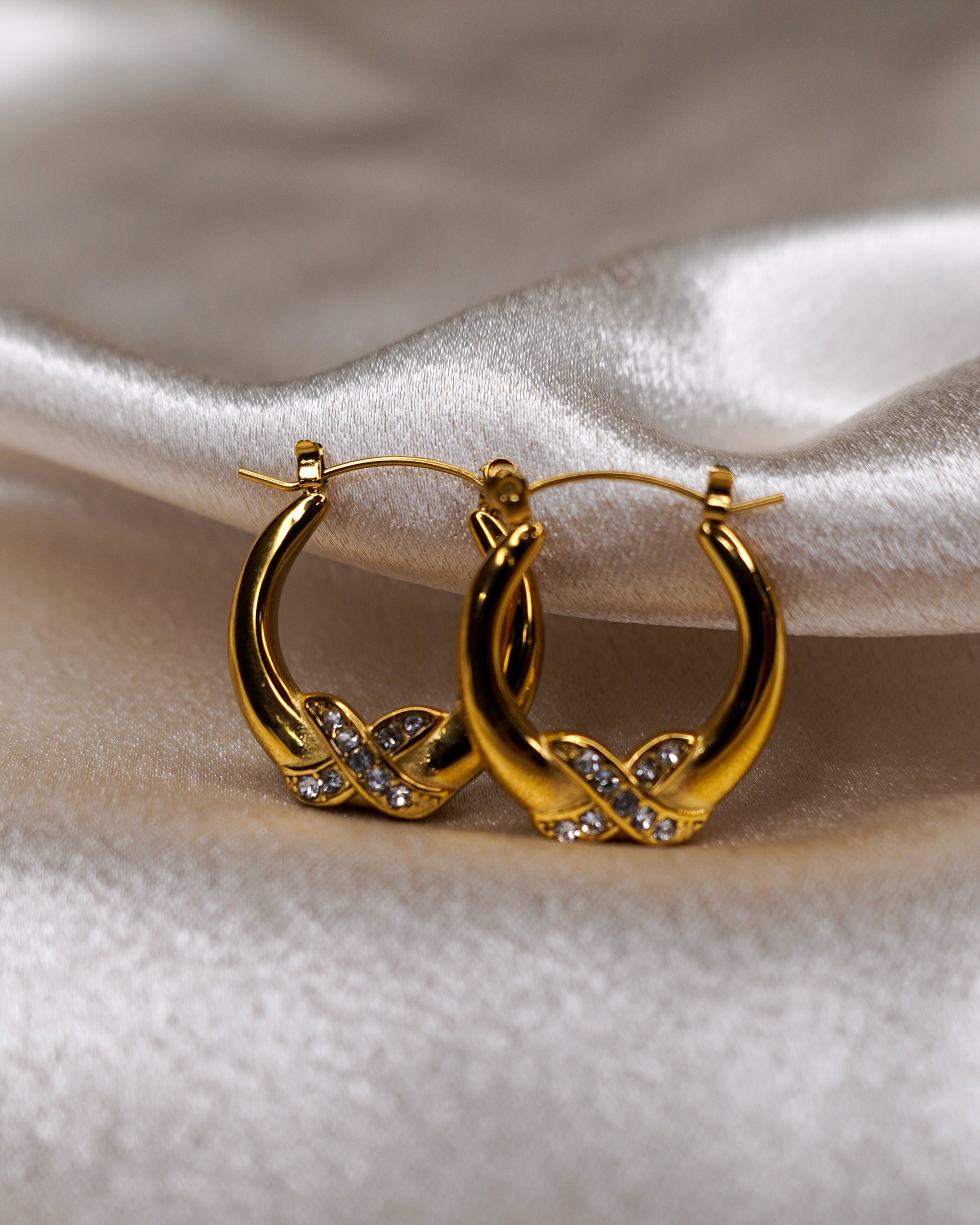 Chrissy Cross Hoops